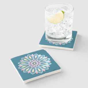 POSAVASOS DE PIEDRA REGALO DE FLORES PARA MAMÁ HIJA HERMANA AMIGA MAES