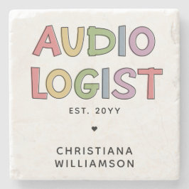 Posavasos De Piedra Regalo de graduación de Audiología Audióloga Perso