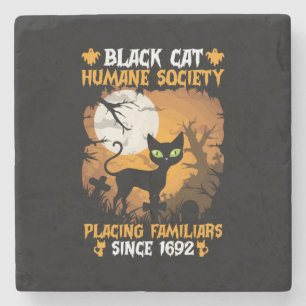 Posavasos De Piedra Regalo de Halloween   Familiares de la Sociedad Hu