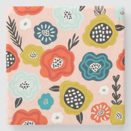 Posavasos De Piedra Regalo de Navidad Flores Decorativas Creativas