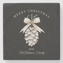 Regalo de Navidad personalizado de piña de pino cr