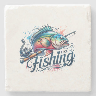 Posavasos De Piedra Regalo De Pescador Me Gusta Pescar