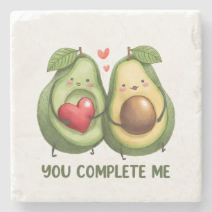 Posavasos De Piedra Regalo de San Valentín Aguacate Tú Me Completas