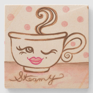 Posavasos De Piedra Regalo de Soporte para Taza de Café con Vapor