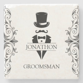 Posavasos De Piedra Regalo de Tuxedo Groomsmen