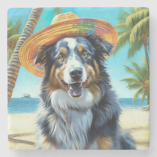Posavasos De Piedra Regalo de verano para el amante de los perros past
