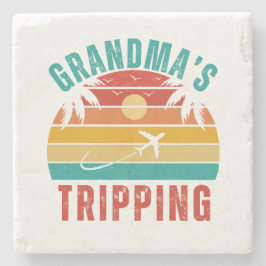 Posavasos De Piedra Regalo de viaje de la abuela de la montaña rusa