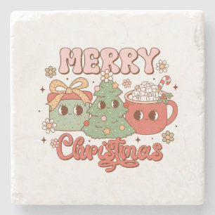 Posavasos De Piedra Regalo navideño Feliz Navidad