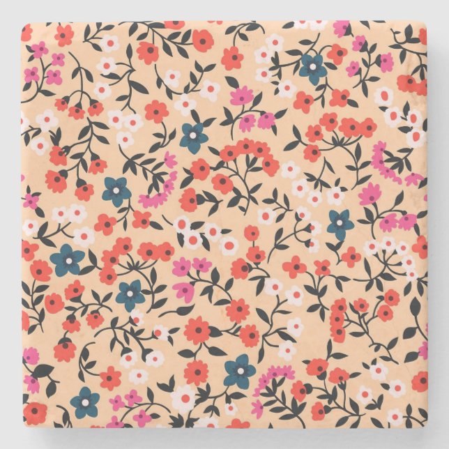 Posavasos De Piedra Regalo navideño lindo flor sin problemas (Anverso)