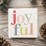 Posavasos De Piedra Regalo navideño moderno y colorido de Navidades al<br><div class="desc">Regalo navideño moderno y colorido de Navidades alegres</div>