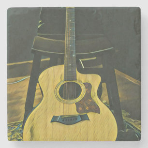 Posavasos De Piedra Regalo para un amigo guitarrista