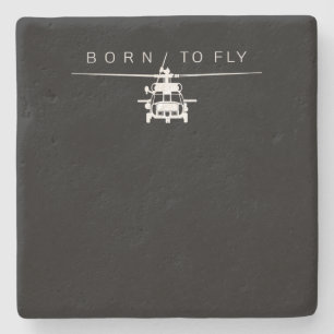 Posavasos De Piedra Regalo piloto de helicópteros de aviación milita