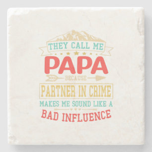 Posavasos De Piedra Regalo por el Día del Padre - me llaman "pap" de m