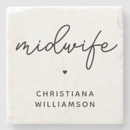 Posavasos De Piedra Regalos de comadronas de agradecimiento de persona