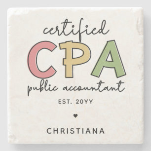 Posavasos De Piedra Regalos de Contadores Públicos certificados por CP