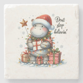 Posavasos De Piedra Regalos de Navidad no detengan a Believin'