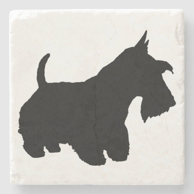 Posavasos De Piedra Regalos de Scottish Terrier, Perro de Escocia, (Anverso)