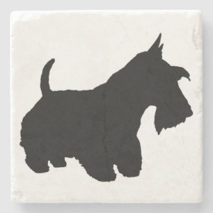Posavasos De Piedra Regalos de Terrier del escocés, perro del escocé
