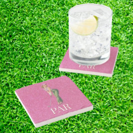 Posavasos De Piedra Regalos divertidos de golf para damas