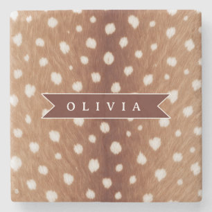 Posavasos De Piedra Regalos personalizados con estampado de ciervo est