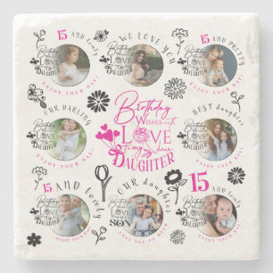 Posavasos De Piedra Regalos personalizados de cumpleaños para hijas