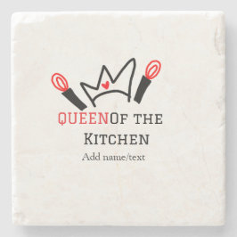 Posavasos De Piedra Reina de la cocina chef cocinar añadir nombre a la