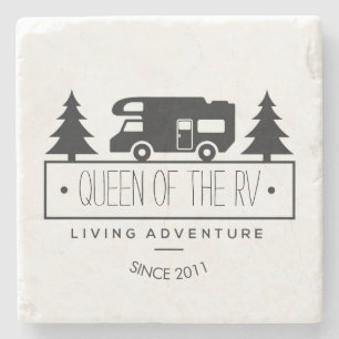 Posavasos De Piedra Reina divertida del   que acampa de rv RVer RVing