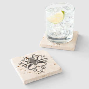 Posavasos De Piedra Reina Victoria Black Kraken