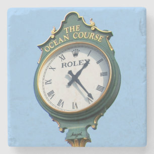 Posavasos De Piedra Reloj de los cursos oceánicos, isla de Kiawah, cos