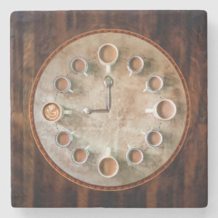 Posavasos De Piedra Reloj de tazas de café