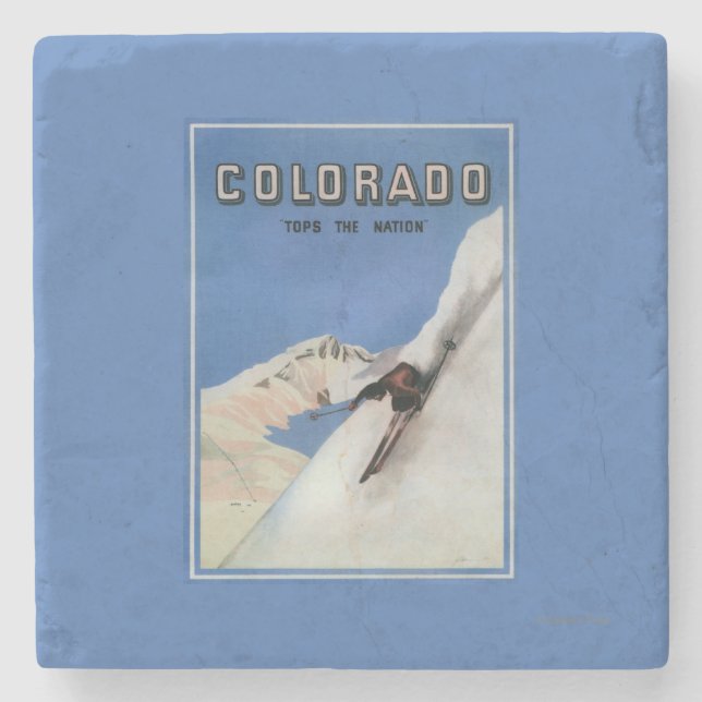 Posavasos De Piedra Remata la nación - poster promocional de esquí (Anverso)