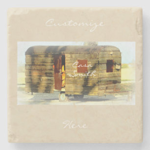 Posavasos De Piedra Remolque de viaje en madera templada Thunder_Cove