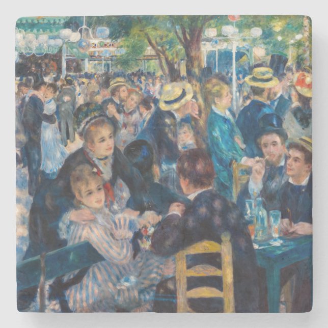 Posavasos De Piedra Renoir - Danza en Le Moulin de la Galette (Anverso)