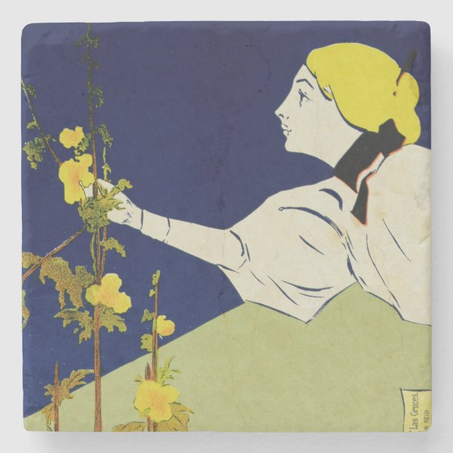 Posavasos De Piedra Reproducción de la publicidad de poster un (Anverso)