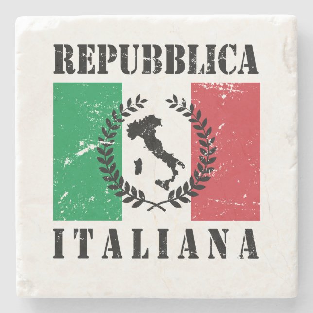 Posavasos De Piedra Repubblica Italiana (Anverso)