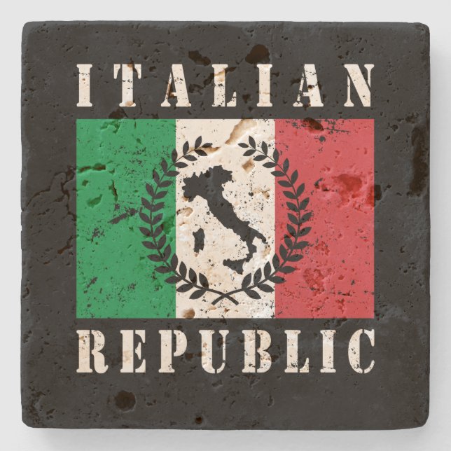 Posavasos De Piedra República Italiana (Anverso)