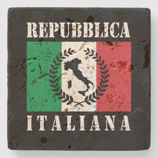 Posavasos De Piedra República Italiana (Anverso)