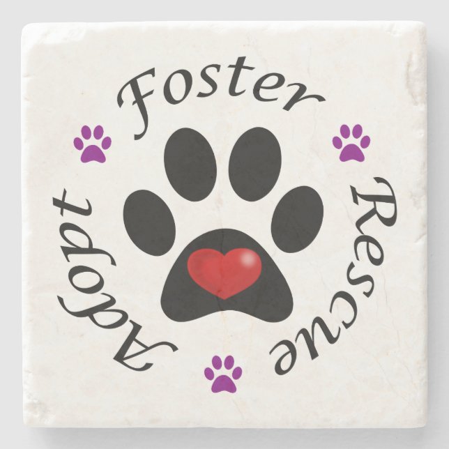 Posavasos De Piedra Rescate animal (Anverso)