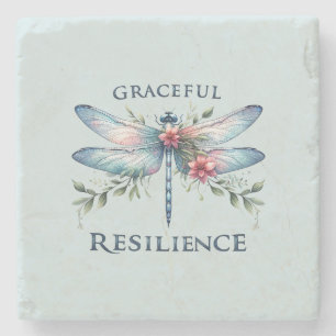 Posavasos De Piedra Resiliencia Graceitosa - Dragonfly artístico