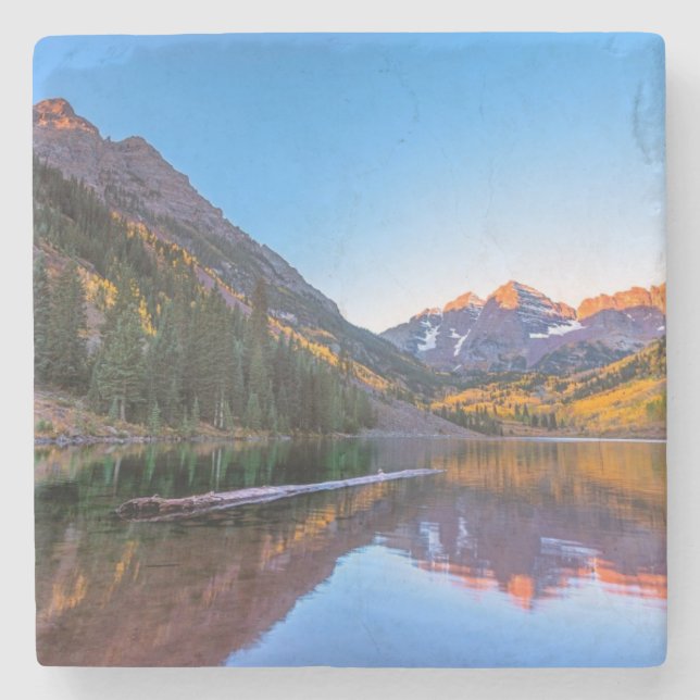 Posavasos De Piedra Resplandor marrón de Belces Alpen (Anverso)