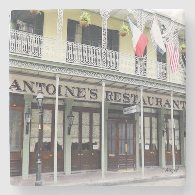 Posavasos De Piedra Restaurante Coaster de Antoine, Nueva Orleans, (Anverso)