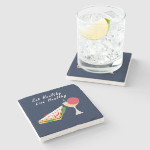 Posavasos De Piedra Restaurante Come Sano Vive Sano