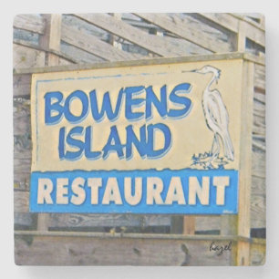 Posavasos De Piedra Restaurante de la isla de Bowens, isla de James,