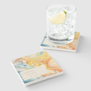 Posavasos De Piedra Resumen de la boda de las olas del mar y las piedr