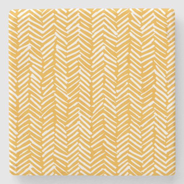 Posavasos De Piedra Resumen de líneas dibujadas a mano, textura hipste (Anverso)