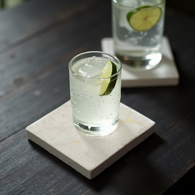 Posavasos De Piedra Resumen de mármol de oro de Carrara - venas de luj (Luxe sophistication for your home. Carrara Gold Marble coasters with elegant veins.)