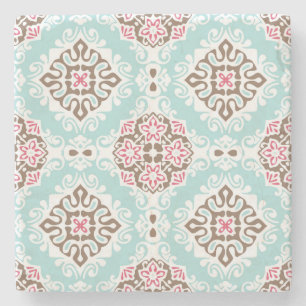 Posavasos De Piedra Resumen en mosaico: Vintage Seamless Pattern