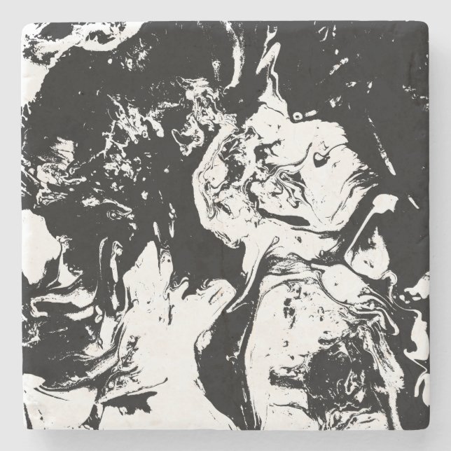 Posavasos De Piedra Resumen enfrenta el arte incidental (Anverso)