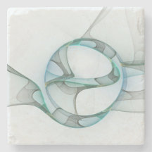 Resumen moderno Arte fractal azul turquesa gris