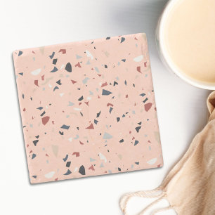 Posavasos De Piedra Resumen moderno Patrón italiano Terrazzo sin solda